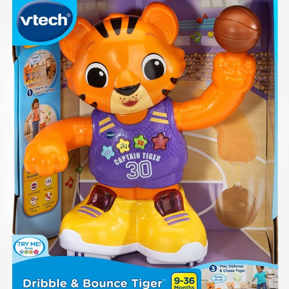 NEW| VTech Dribble & Bounce Tiger - Orange and Yellow